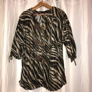 Boutique animal print Tunic